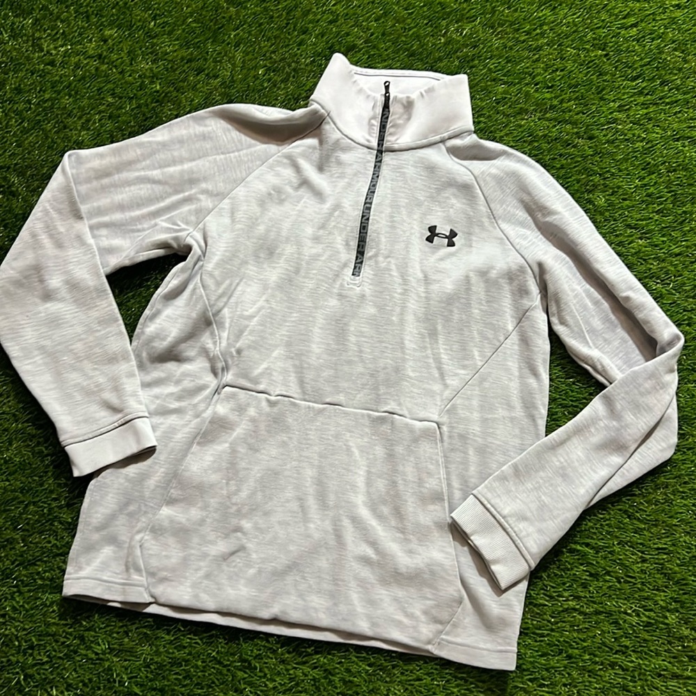 Under Armour Light Gray Quarter-Zip Sweatshirt
